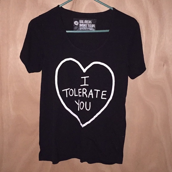 Black Matter Tops - Black Matter “I tolerate you” graphic t